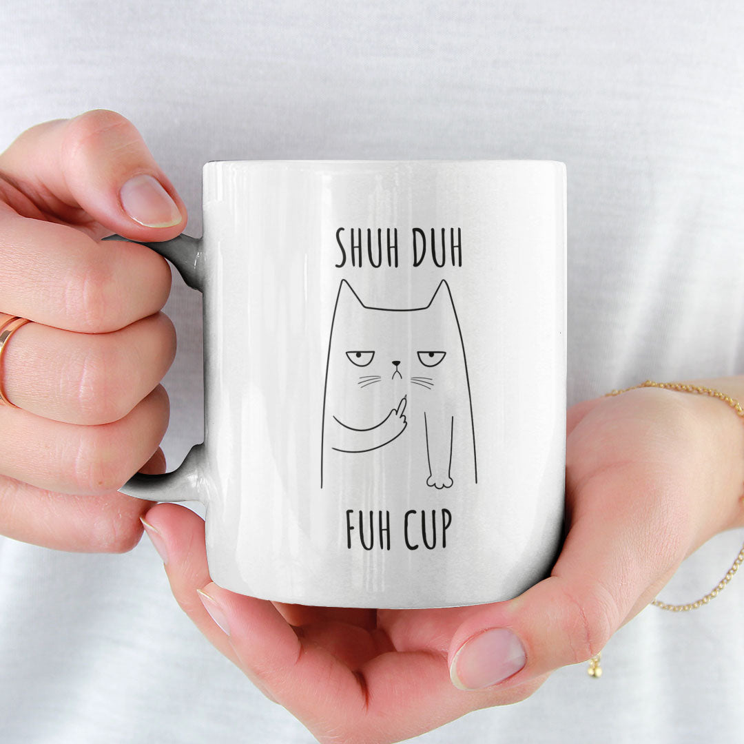 Funny Rude Cat Coffee Gift Mug - Cat Gifts For Cat Lovers - Cat Gifts For Women - Cute Joke Cat Mug - Cat Mom Mug