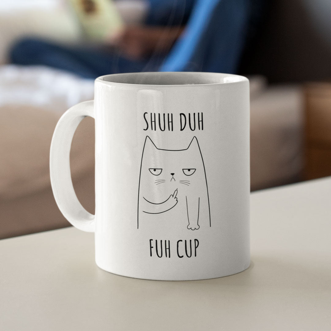 Funny Rude Cat Coffee Gift Mug - Cat Gifts For Cat Lovers - Cat Gifts For Women - Cute Joke Cat Mug - Cat Mom Mug