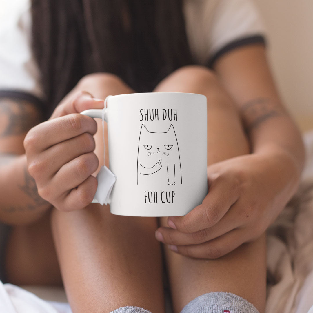 Funny Rude Cat Coffee Gift Mug - Cat Gifts For Cat Lovers - Cat Gifts For Women - Cute Joke Cat Mug - Cat Mom Mug