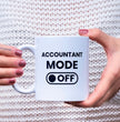 Funny Work Account Themed Coffee Mug - Accountant Mode On / Off