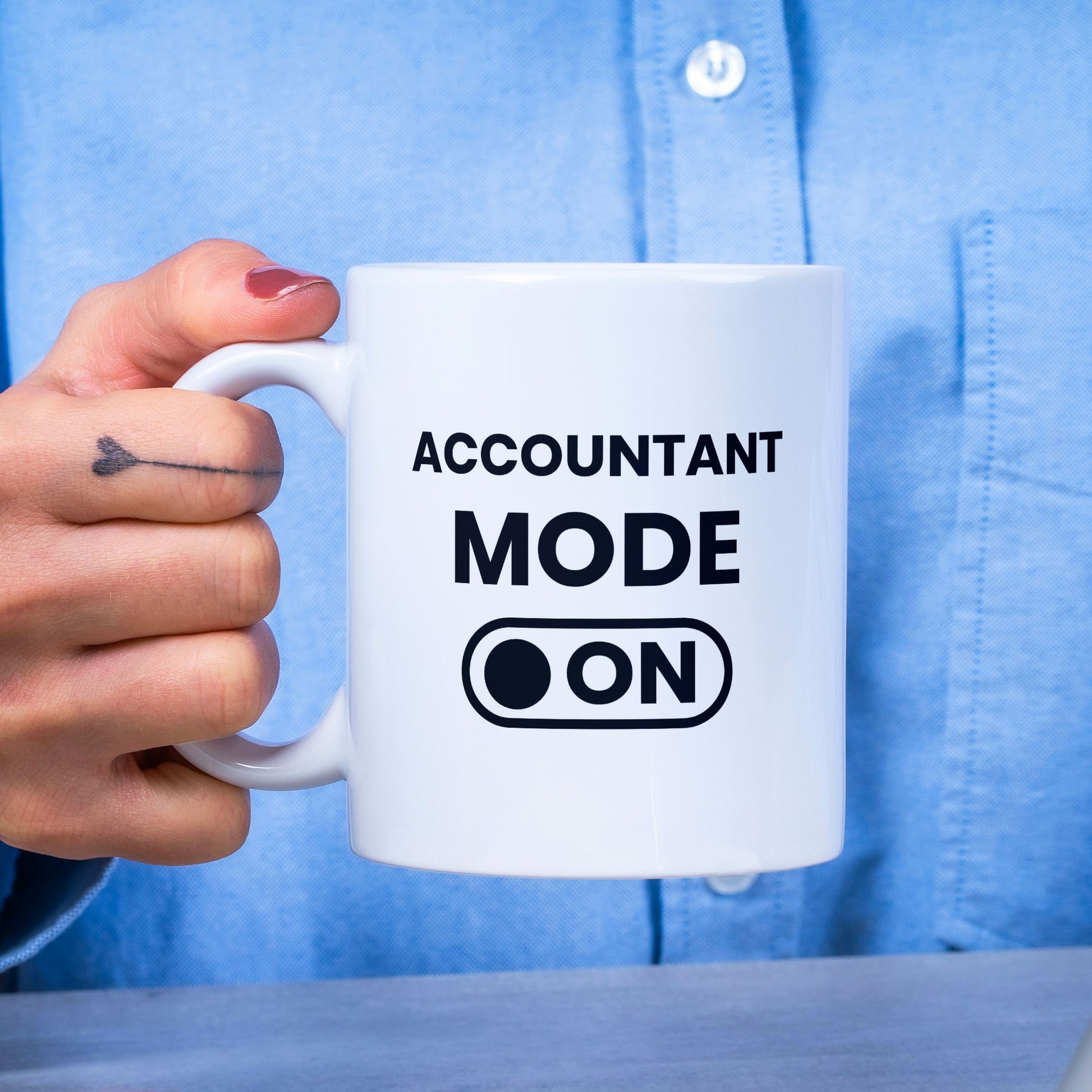 Funny Work Account Themed Coffee Mug - Accountant Mode On / Off