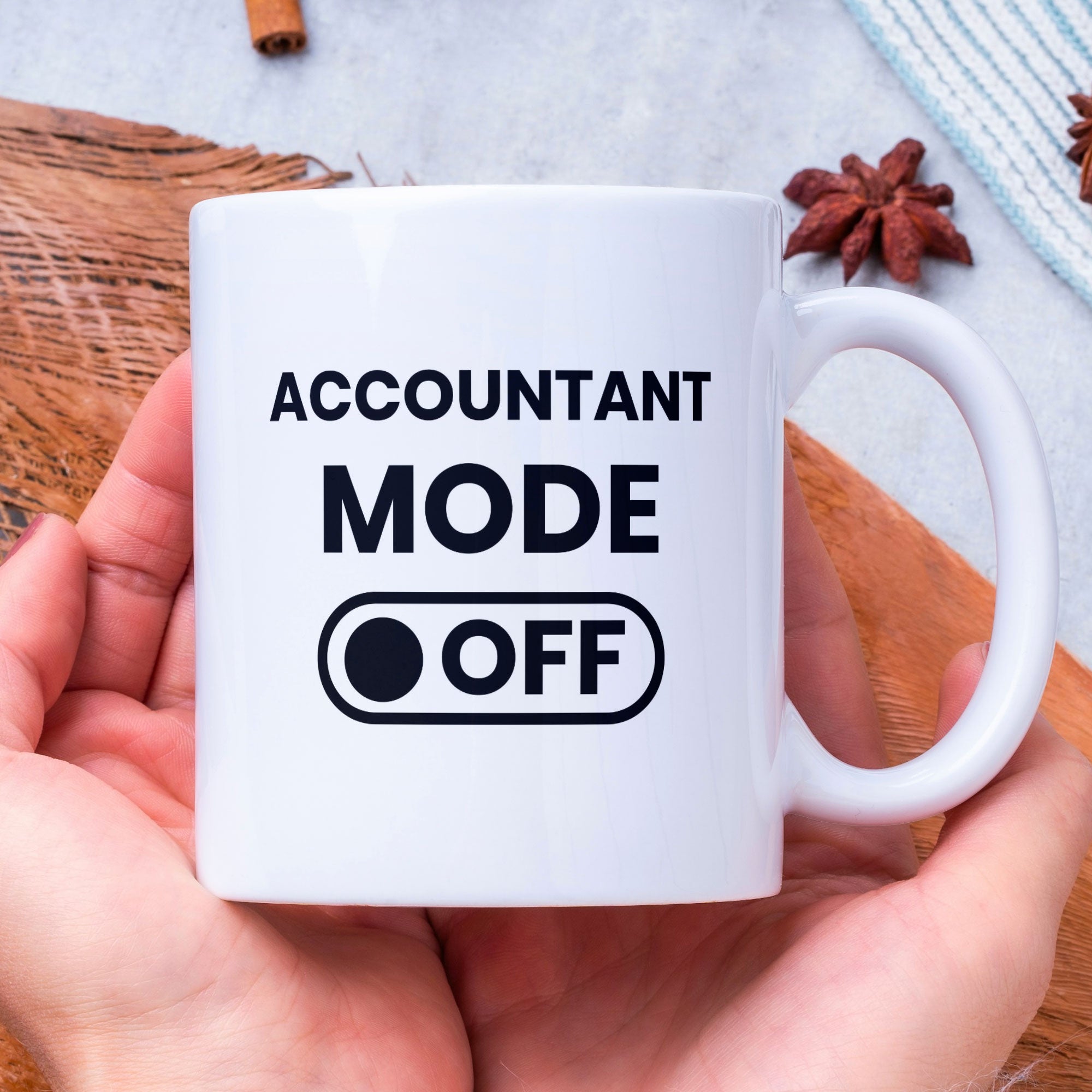 Funny Work Account Themed Coffee Mug - Accountant Mode On / Off