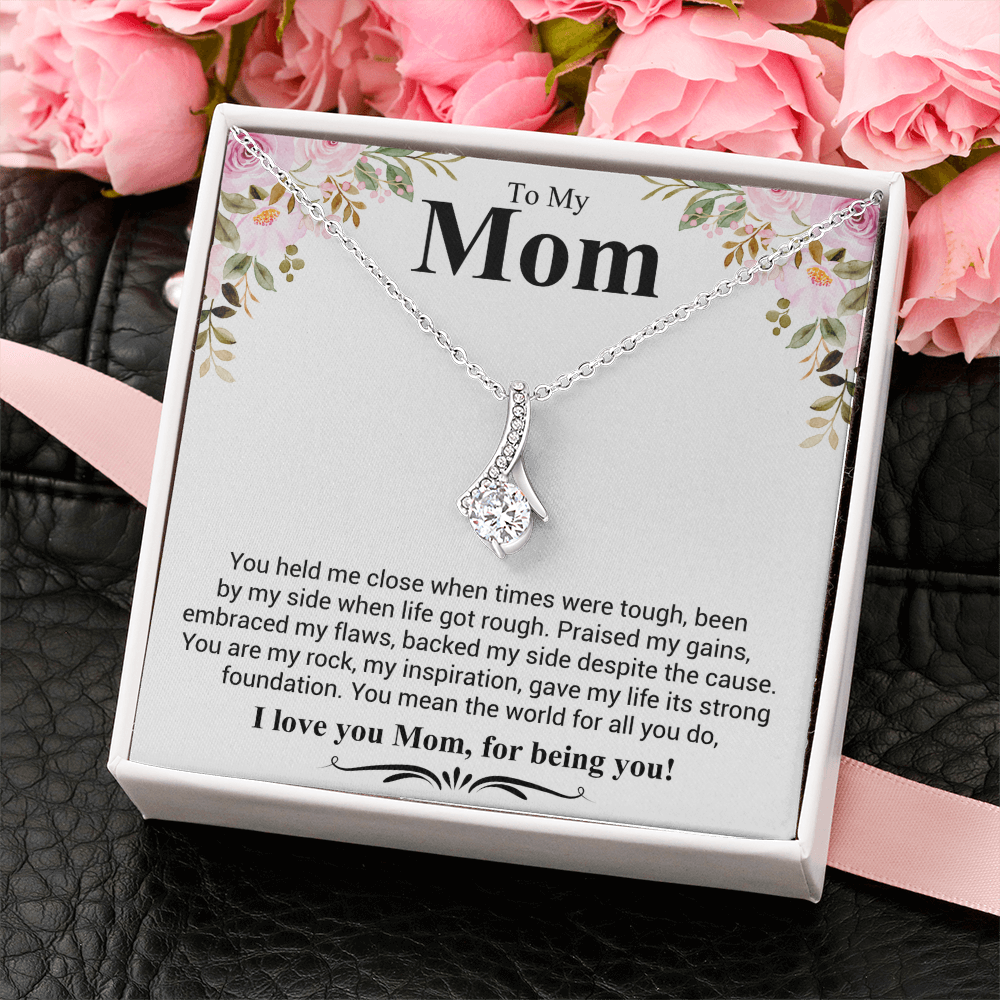 To My Mom A Beautiful Poem Necklace Gift Set