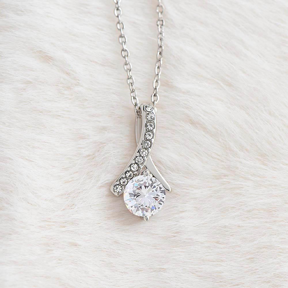 To My Mom A Beautiful Poem Necklace Gift Set