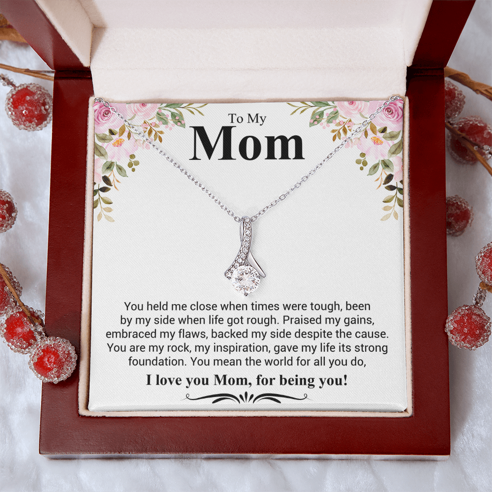 To My Mom A Beautiful Poem Necklace Gift Set