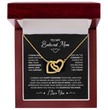 To My Beloved Mom Beautiful Interlocking Heart Gift Boxed