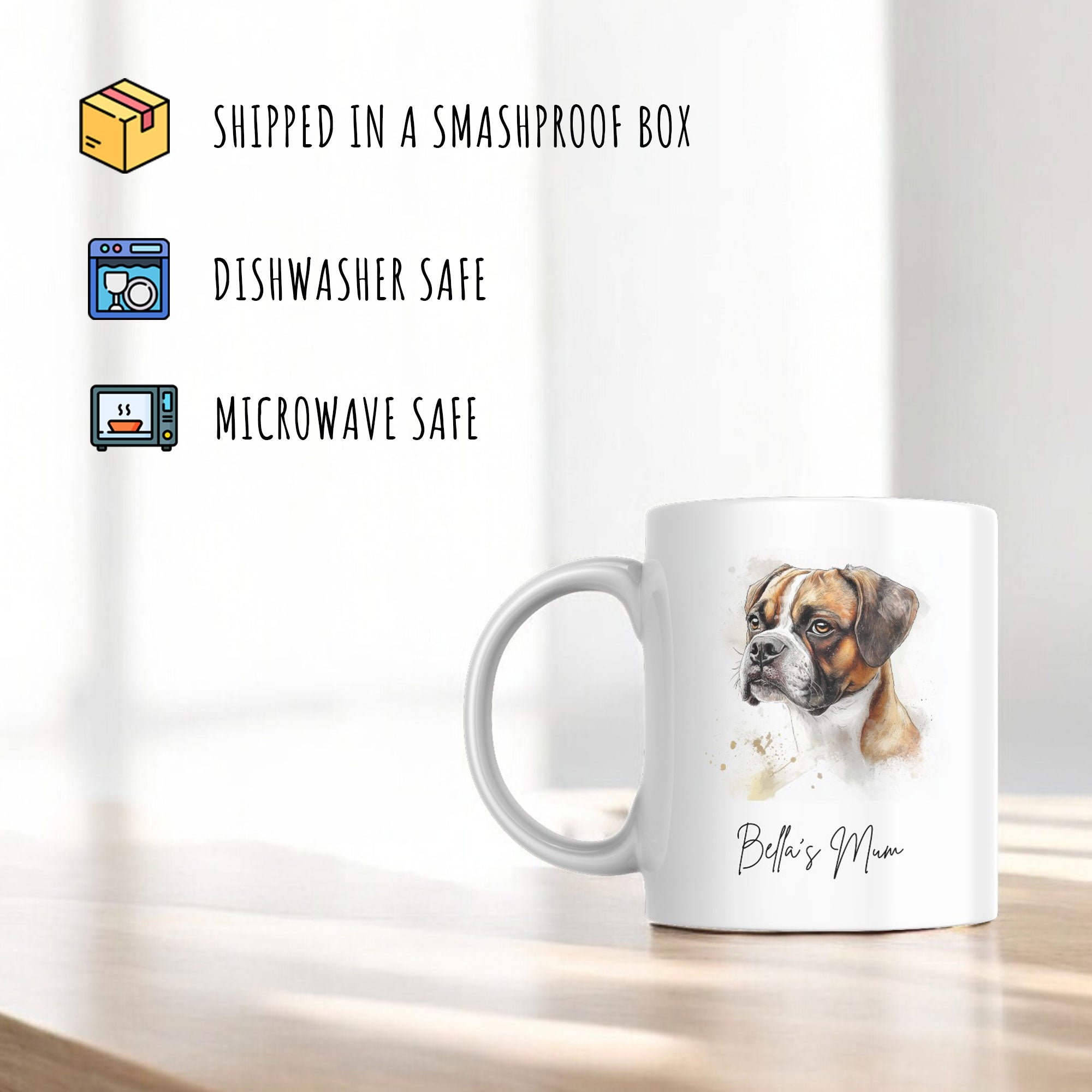 Boxer Dog Gift Mug - Boxer Dog Mom Mug - Dog Dad Mug
