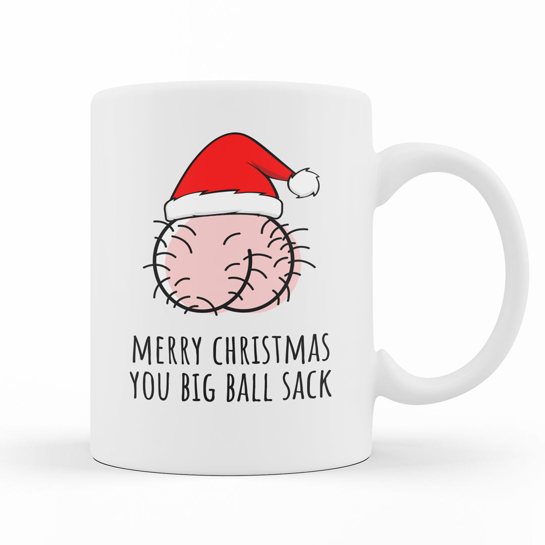 Funny Rude Christmas Coffee Gift Mug - Perfect Present For Husbands, Boyfriends, Dads - Ideal Christmas Present