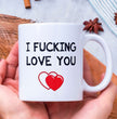 Valentines Day Funny Gift Coffee Mug - I Fucking Love You