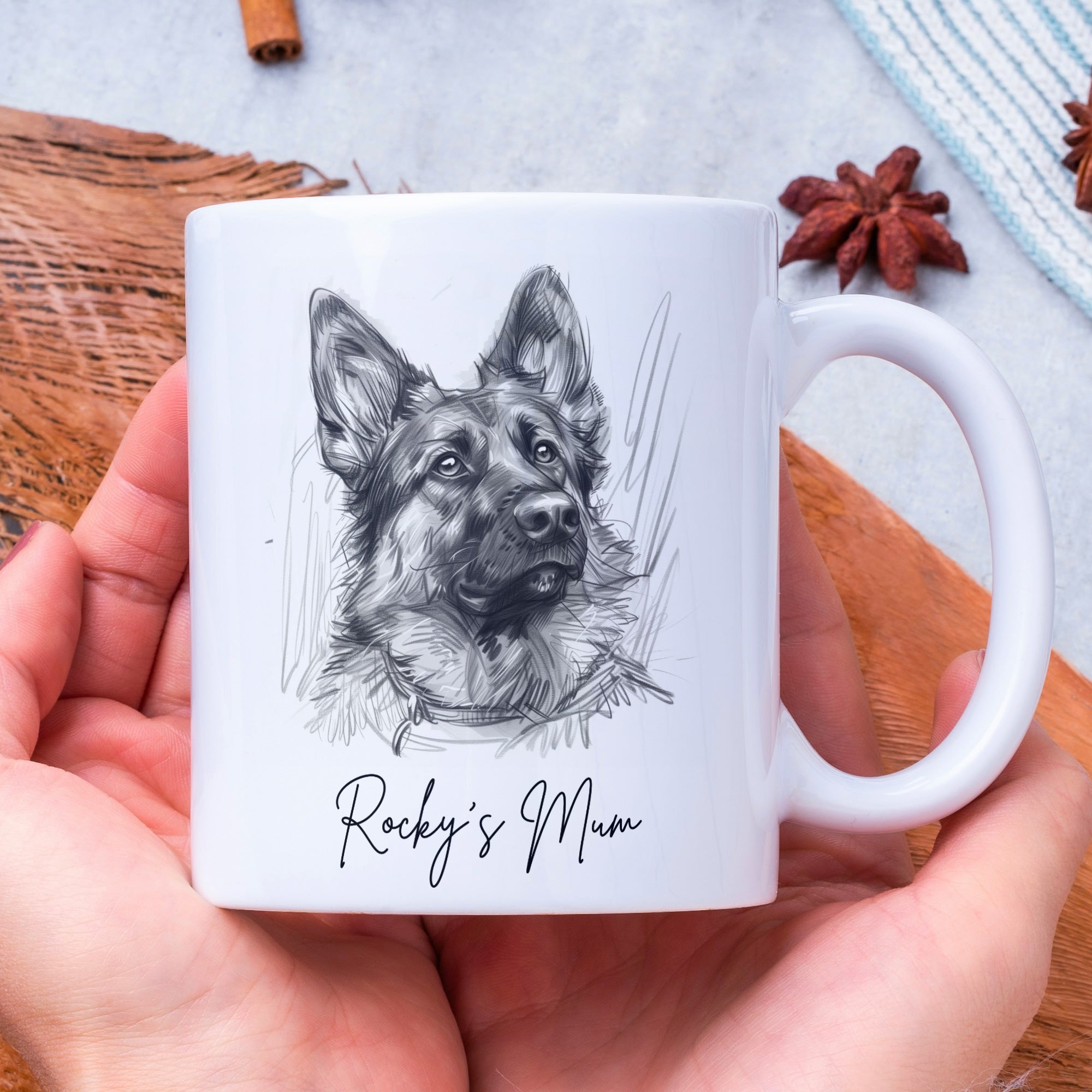 German Shepherd Gifts - Mum Mug - Novelty Mug - Dog Lovers Gifts for Women - Dog Dad