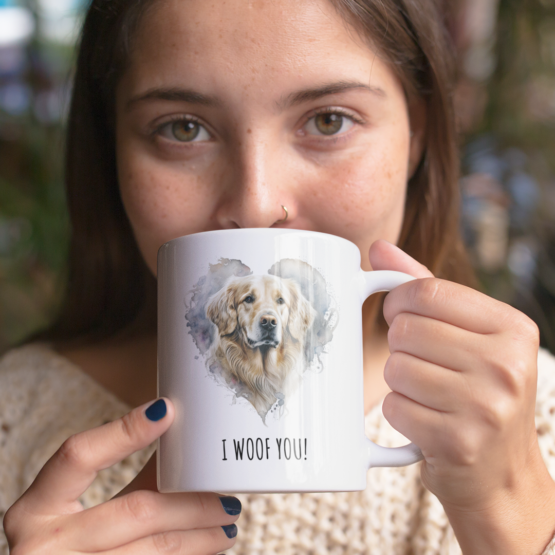 Golden Retriever Coffee Gift Mug - Dog Mum Mug - Dog Dad Mug - Gifts for Dog Lovers