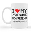 Valentines Day Funny Gift Coffee Mug - I Love My Awesome Boyfriend