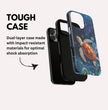 Sea Turtle Phone Case, Paper Quilling Design, Stained Glass Look - Tough Case for iPhone 16 15 14 13 12 11 10 9 8