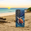 Sea Turtle Phone Case, Paper Quilling Design, Stained Glass Look - Tough Case for Samsung Galaxy S25 S24 S23 S22 S21