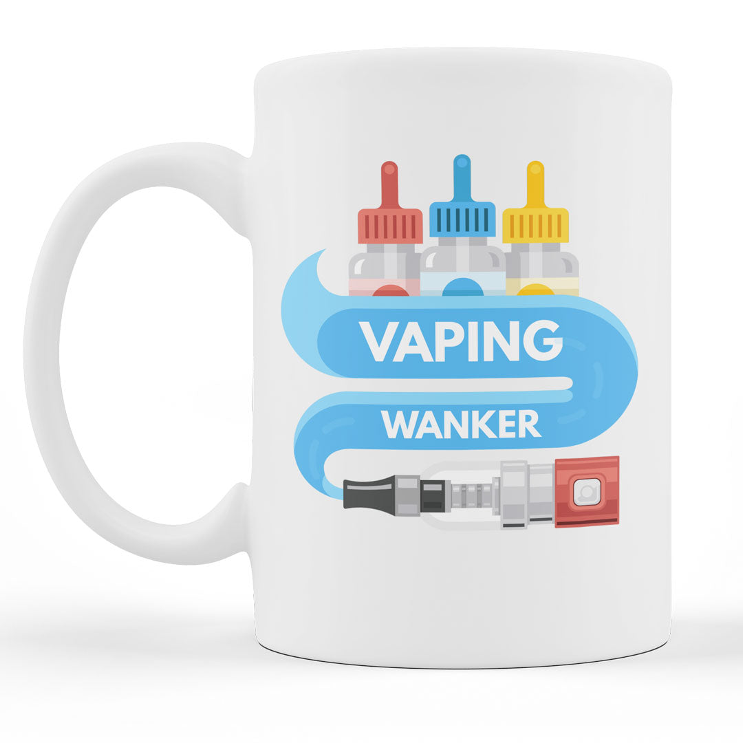 Funny Vaping Coffee Gift Mug - Rude Offensive - Present For Friends Family - Birthday & Christmas