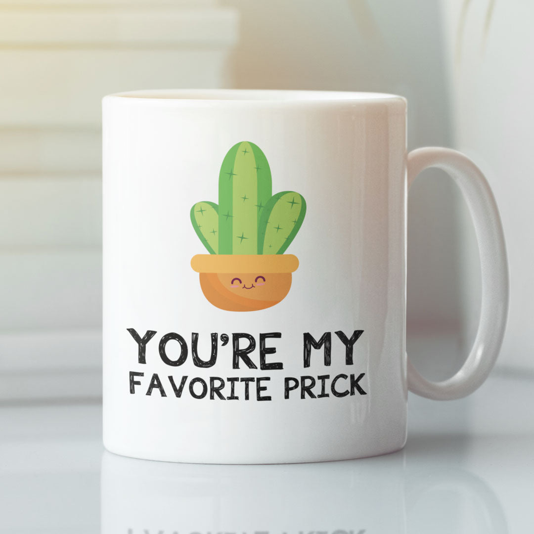 You're My Favorite Prick - Funny Novelty Coffee Mug - Gift For Friends Or Family - Valentines Gift Mug